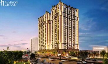 Phối cảnh tổng thể shophouse căn hộ Maison Grand Phú Mỹ mặt tiền QL51